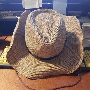 Einskey Adjustable Straw Cowboy Hat Unisex 100% Straw